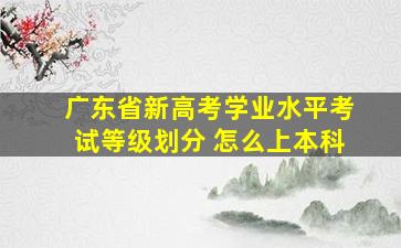 广东省新高考学业水平考试等级划分 怎么上本科